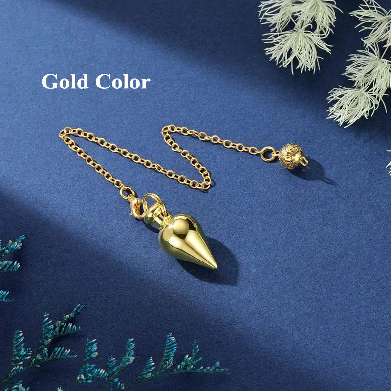 Copper Metal Dowsing Pendulum Pendanta Energy Pendulums for Divination Wicca Healing Pointed Reiki Energy Spiritual Pendulo x050
