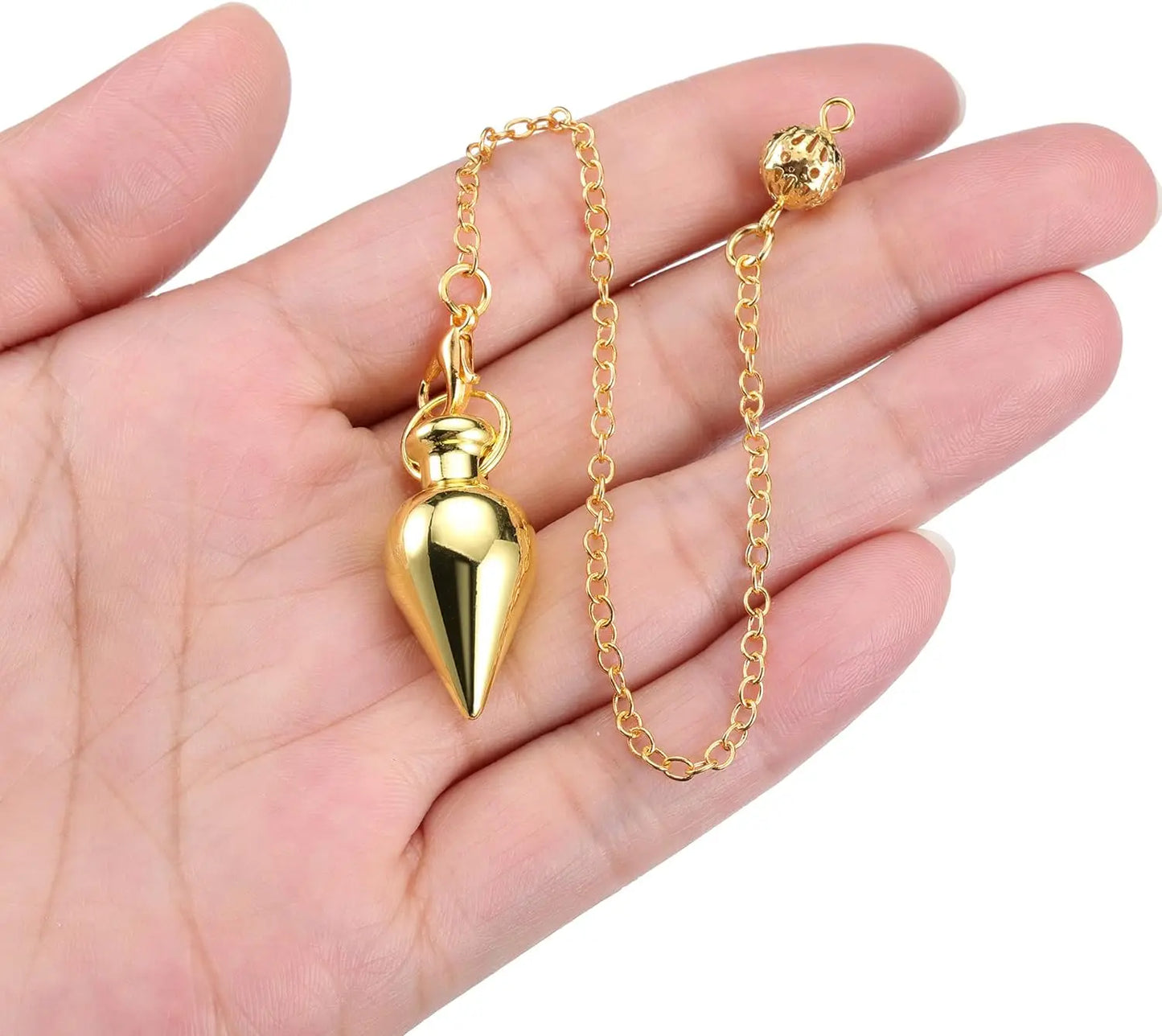 Copper Metal Dowsing Pendulum Pendanta Energy Pendulums for Divination Wicca Healing Pointed Reiki Energy Spiritual Pendulo x050