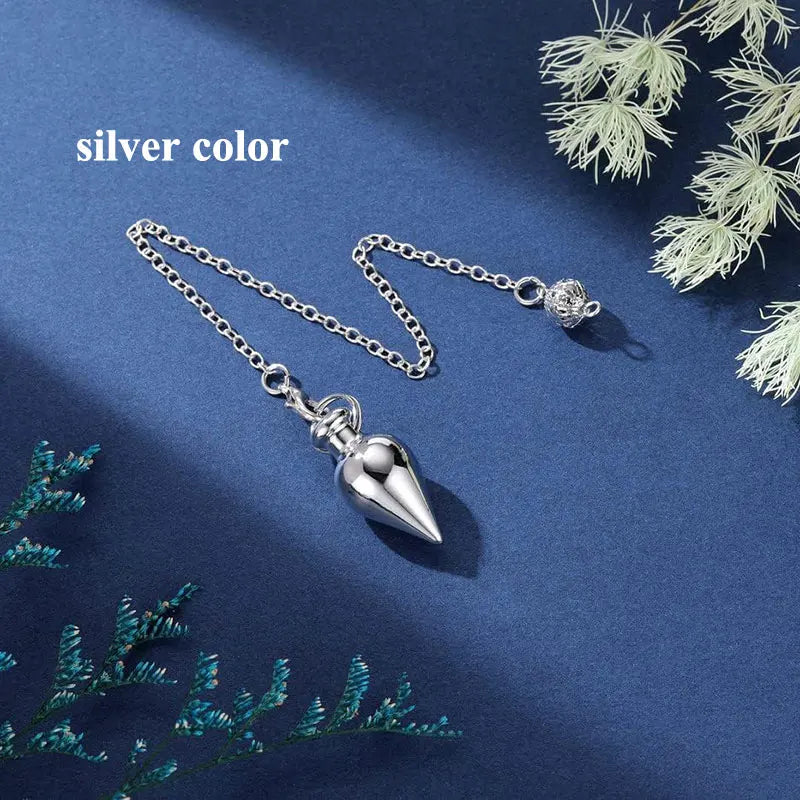 Copper Metal Dowsing Pendulum Pendanta Energy Pendulums for Divination Wicca Healing Pointed Reiki Energy Spiritual Pendulo x050