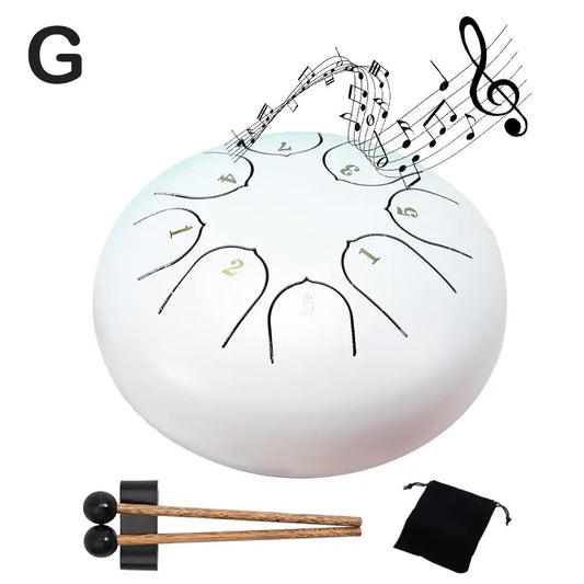 Hollow Drum Outdoor Rain Drum 6-inch 8-tone Hollow Drum Hollow Color Drum Steel Tongue Drum Rainy Season Outdoor Rain Drum