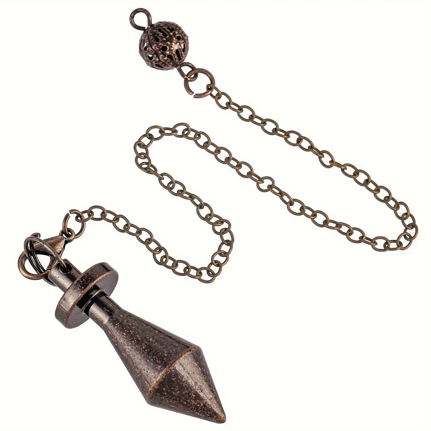 Reiki Copper Metal Pendulum for Divination Charmed Dowsing Healing Pendant Pendulums Spiritual Wicca Balancing Pendulo X025