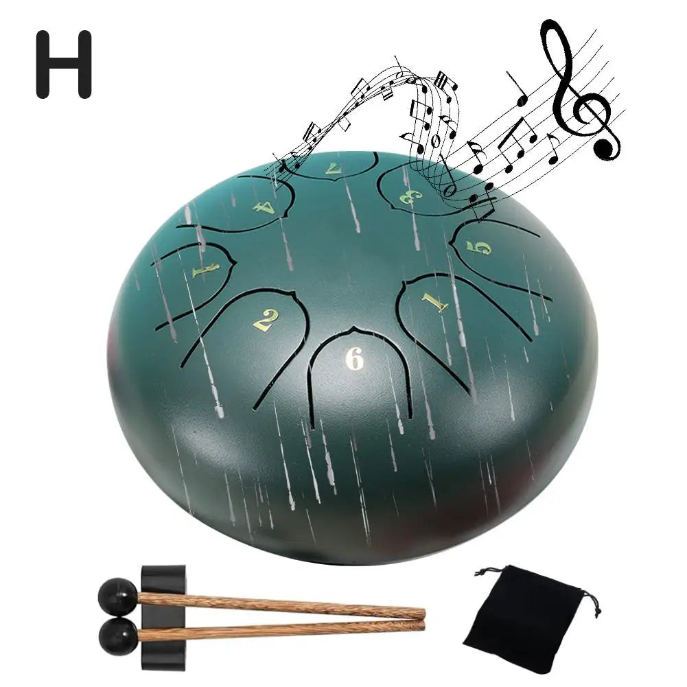 Hollow Drum Outdoor Rain Drum 6-inch 8-tone Hollow Drum Hollow Color Drum Steel Tongue Drum Rainy Season Outdoor Rain Drum