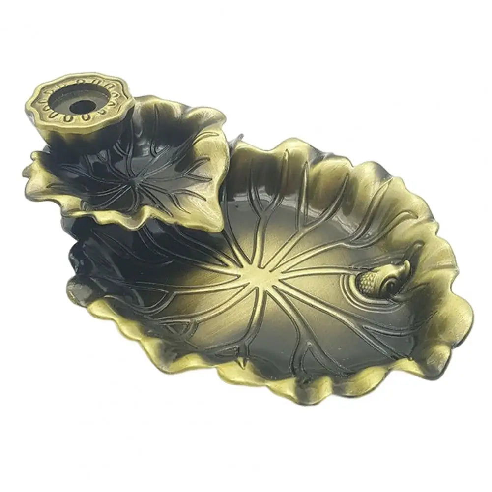 Lotus Leaf Incense Burner Stick Holder Waterfall Fragrance Fireplace Backflow Incense Burner Incense Stick Holder Home Decor