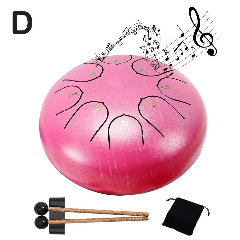 Hollow Drum Outdoor Rain Drum 6-inch 8-tone Hollow Drum Hollow Color Drum Steel Tongue Drum Rainy Season Outdoor Rain Drum