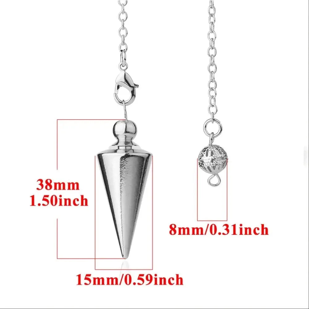 Bronze Metal Copper Spiritual Dowsing Point Pendulum for Divination Healing Wicca Balancing Pointed Cone Pendant Pendulum x001