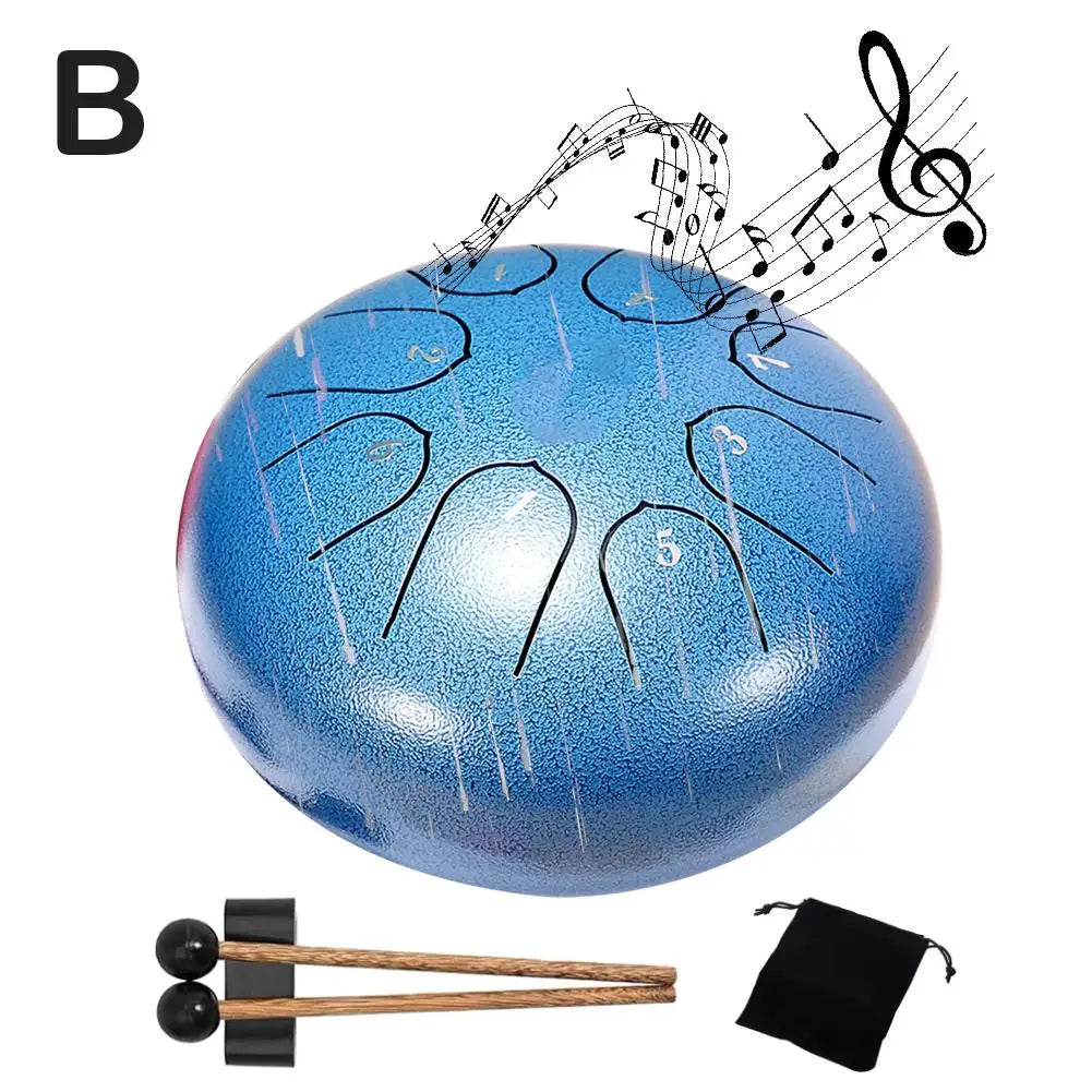 Hollow Drum Outdoor Rain Drum 6-inch 8-tone Hollow Drum Hollow Color Drum Steel Tongue Drum Rainy Season Outdoor Rain Drum