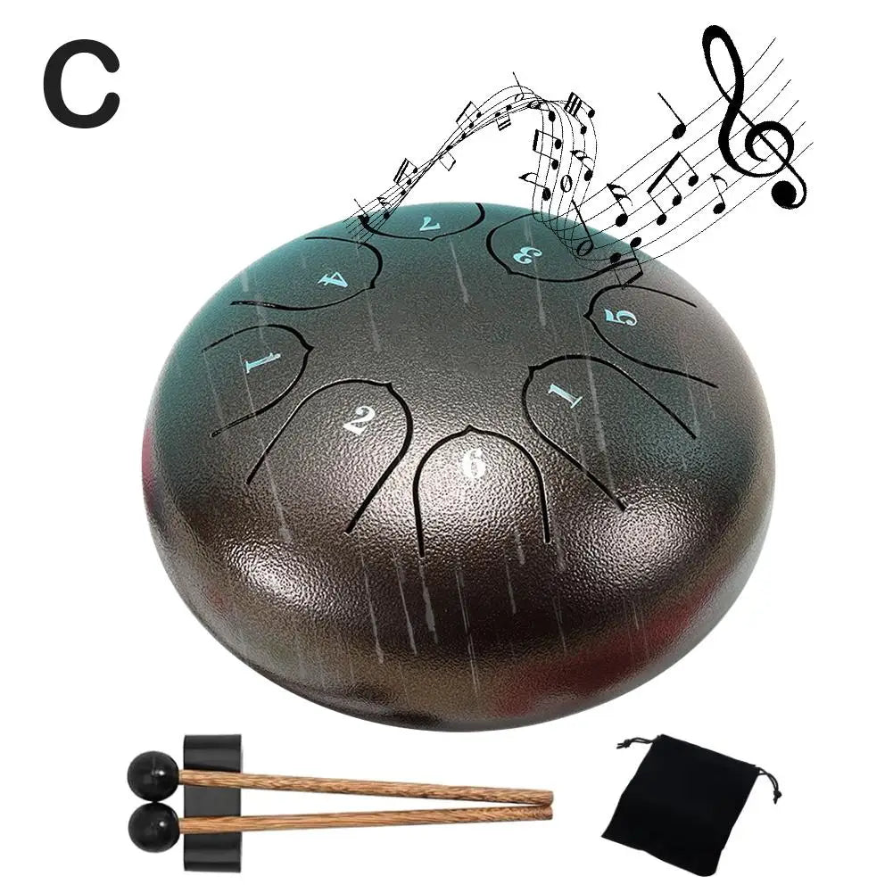 Hollow Drum Outdoor Rain Drum 6-inch 8-tone Hollow Drum Hollow Color Drum Steel Tongue Drum Rainy Season Outdoor Rain Drum